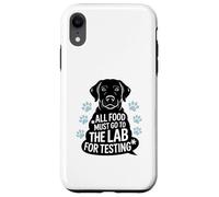 Black Labrador Humor Quote All Food Must Go to the Lab Coque pour iPhone XR