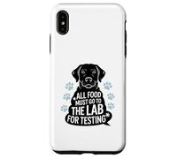 Black Labrador Humor Quote All Food Must Go to the Lab Coque pour iPhone XS Max