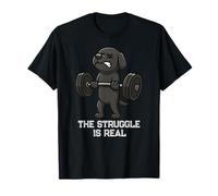 Black Labrador Struggle est Un Vrai défi de Gymnastique pour Les Rats, Le soulevé de Terre, Maman et Papa T-Shirt
