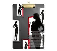 Black Lady Silhouette Porte-bloc étanche pour thérapie respiratoire Taille 9 x 12