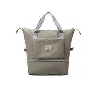 (Black)Large Capacity Folding Travel Bag With Dry Wet Separation Pocket