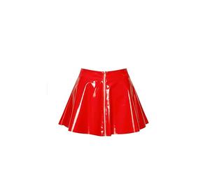 Black Level Femme Vinyl Patent Mini Jupe Rouge XL