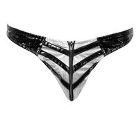 Black Level Homme Vinyl Slips Noir/Argent M