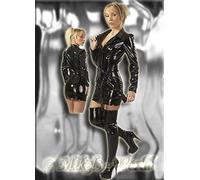Black Level Manteau Gothique Laqué Noir, Mixtes Polyuréthane, Manches S-XL
