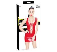 Black Level - robe mini laquée à lacets (rouge) - M