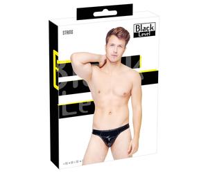 Black Level - string homme classique - effet laqué noir - M