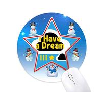 black liberté égalité rêve bonhomme de neige, tapis de souris série star mat