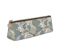 Black Lily Pads Étui en cuir triangulaire multifonction pour maquillage et papeterie, blanc, taille unique, léger, Blanc, One Size, Légères