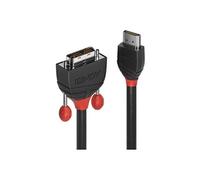 Black Line - Câble adaptateur - liaison simple - HDMI mâle pour DVI-D mâle - 3 m - blindé - gris - rond
