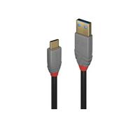 LINDY Câble USB USB 3.2 Gen2 (USB 3.1 Gen2) USB-C® mâle, USB-A mâle 0.50 m noir, gris 36910