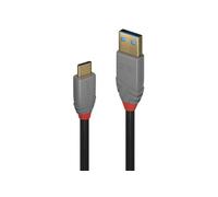 LINDY Câble USB USB 3.2 Gen2 (USB 3.1 Gen2) USB-C® mâle, USB-A mâle 0.50 m noir, gris 36910