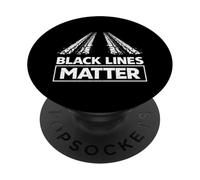 Black Lines Matter Marques drôles de pneus Voiture Guy Drifting PopSockets PopGrip Adhésif