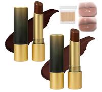Black Lip Balm, Hydrating Vegan Tinted Lip Balms with Chocolate Scent, Nourishing and Hydrating Lip Gloss, Honey Lipstick Tinted Lip Balm For All Skin Tones, Lip Care, All Day Long (Mix 2pc)