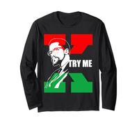 Black Lives Matter BLM Try Me Panafricain Malcolm Afro Manche Longue