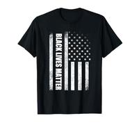 Black Lives Matter Drapeau des États-Unis Noir Histoire Black Pride T-Shirt