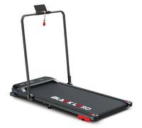 Black Lord 4 En 1 Tapis De Marche, Petit Tapis De Course Compact, Inclinaison De 9 %, Vitesse De 16 Km/H, 3,2 Cv, Silencieux Et Pliable, Barres De Maintien, Noir