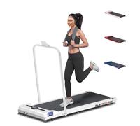 BLACK LORD Tapis de Course Électrique Pliable 2 en 1, 2,2 CV, Mini Machine de Course à Pied Blanc (avec poignée)