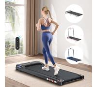 BLACK LORD Tapis de course pliable, électrique, 2,2 CV, 1-9 km/h, LED, Bluetooth, Portable, Noir