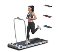 BLACK LORD Tapis de course pliable portable 2 en 1, tapis de course électrique avec moteur de 2,2 CV, petit mini tapis de course avec coussin de marche