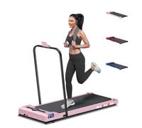 BLACK LORD Tapis de Course Pliable Portable 2 en 1, Tapis de Course Électrique Motorisé 2,2 CV, Mini Machine de Course à Pied Rose (avec poignée)