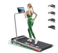 Black Lord Tapis de Marche avec poignée, Maison Bureau, 3,2 CV, Inclinaison 9%, 16 km/h, Portable sous Bureau, Bluetooth, Commande Bracelet, Amortisseur de Chocs, Aucun Assemblage,Poignée, argentée