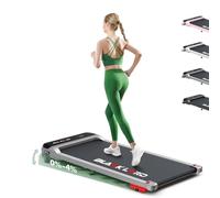 Black Lord Tapis de Marche Maison Bureau, 3,2 CV, Inclinaison 9%, Vitesse maximale 12 km/h, Compact sous Le Bureau, Bluetooth, télécommande, Amorti des Chocs, Aucun Assemblage,Argent