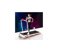 BLACK LORD Tapis de Marche, Tapis Roulant Mince Bureau, 1-15km/h, Tapis 390mm, Absorption Chocs, Télécommande & App, Affichage LED,avec poignée,Blanc