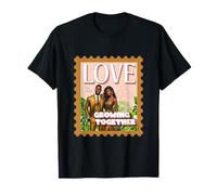 Black Love is Growing Together - Timbre-Poste Saint-Valentin T-Shirt