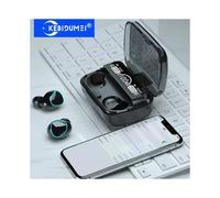(Black) M10 Wireless Bluetooth Headphones Sports Waterproof Earbuds for Smartphone Laptop Notebook Music Headset