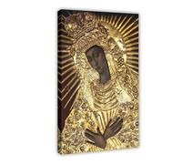 Black Madonna Poland Our Lady of Grace Of The Gate of the Dawn Mother Of Mercy Poster pour chambre Esthétique Toile murale et cadre d'impression 30,5 x 45,7 cm