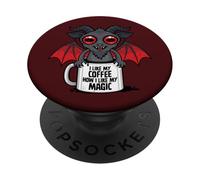 Black Magic Mignon Occulte Café Compagnon PopSockets PopGrip Adhésif