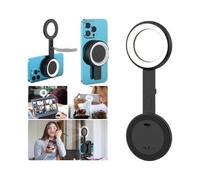 (black)Magnetic Selfie Light Portable Magnetic Phone Selfie Light and Stand, 3 Modes Color LED Fill Light for iPhone, iPad,for Makeup, TikTok