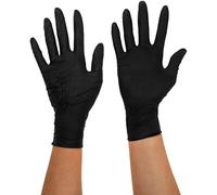 Black Mamba - Lot de 100 Gants d'entretien en Nitrile - Noir, L