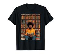 Black Man Reading Book Literary Black History T-Shirt