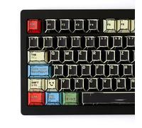 Black Manga Keycaps PBT AZERTY/QWERTZ, Layout ISO&ANSI, 143 Keys, Épaisseur 1.8mm, Profil Cherry, Adapt MX Switch, FR/en/DE/ES, pour Clavier Mécanique/Magnetique, 60%/75%100% (DE)