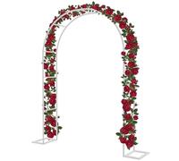 Black Metal Garden Arch - 2,0 m/2,2 m/2,3 m Height, Outdoor Wedding Trellis for Climbing Plants & Roses, Durable Pergola Arbor en blanc, vert, marron (L160 x W40 x H220 cm)