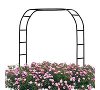 Black Metal Garden Arch Pergola Trellis for Climbing Plants Rose Arch Decoration for Weddings - Available in 80/120/140/160/180/200 cm Sizes (W 240 x H 220 cm)
