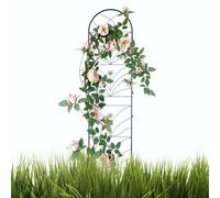 Black Metal Garden Trellis Ensemble de 2 Treillis de Plante extérieure pour Les Plantes d'escalade, Les Fleurs et Les vignes Support décoratif pour Les patios