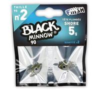 Black Minnow Fiiish No2-2 Tetes Plombees Shore - 5G - Kaki - Bm018