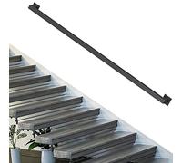 Black Modern - Barre d'appui antidérapante en fer pour véranda extérieure et escalier intérieur, parfaite pour la sécurité des personnes âgées, montage facile, 2,4 m