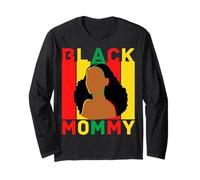 Black Mommy Mom Melanin Mother Day Juneteenth Woman Manche Longue