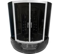 Black Montecarlo – Baignoire Douche hydromassante 150 X 150 cm noir