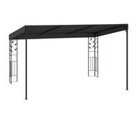 ""Black Month"" Belvédère ANTI-UV - BURKE - Tonnelle à montage mural - 4x3x2 5 m Anthracite LV504