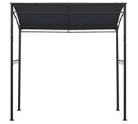 ""Black Month"" Belvédère ANTI-UV - BURKE - Tonnelle de barbecue - 215x150x220 cm Anthracite Acier LV511