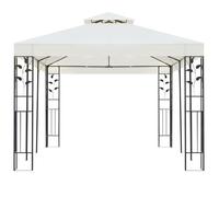 ""Black Month"" Belvédère ANTI-UV - BURKE - Tonnelle extérieure - à double toit - blanc 6x3 m acier LV463