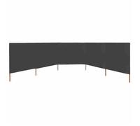 ""Black Month"" Paravent 5 panneaux - SOLOMON - contre-vent - Tissu 600 x 80 cm Anthracite LL2858