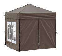 ""Black Month"" Tente de réception/Tonnelle - BURKE - pliable desgin - avec parois - Taupe 2x2 m LV221