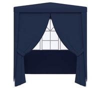 ""Black Month"" Tonnelle Pliante - BURKE - Tente réception avec - parois latérales 2x2 m Bleu 90 g/m² LV695