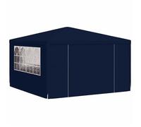 ""Black Month"" Tonnelle Pliante - BURKE - Tente réception avec - parois latérales 4x4 m Bleu 90 g/m² LV701
