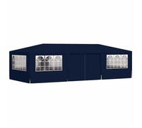 ""Black Month"" Tonnelle Pliante - BURKE - Tente réception avec - parois latérales 4x9 m Bleu 90 g/m² LV705